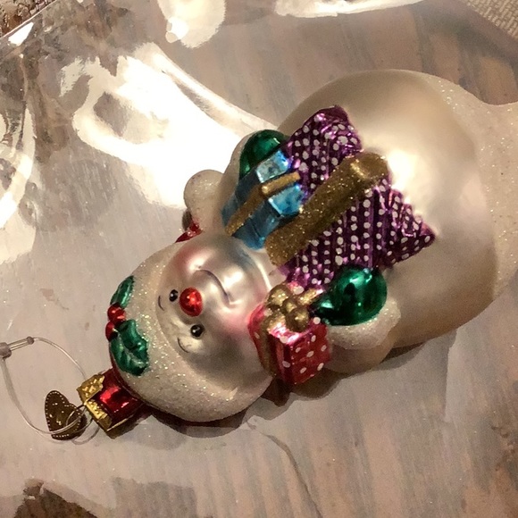 Christmas ornaments glass snowman Victorian boot set of two in excellent… - Picture 6 of 7